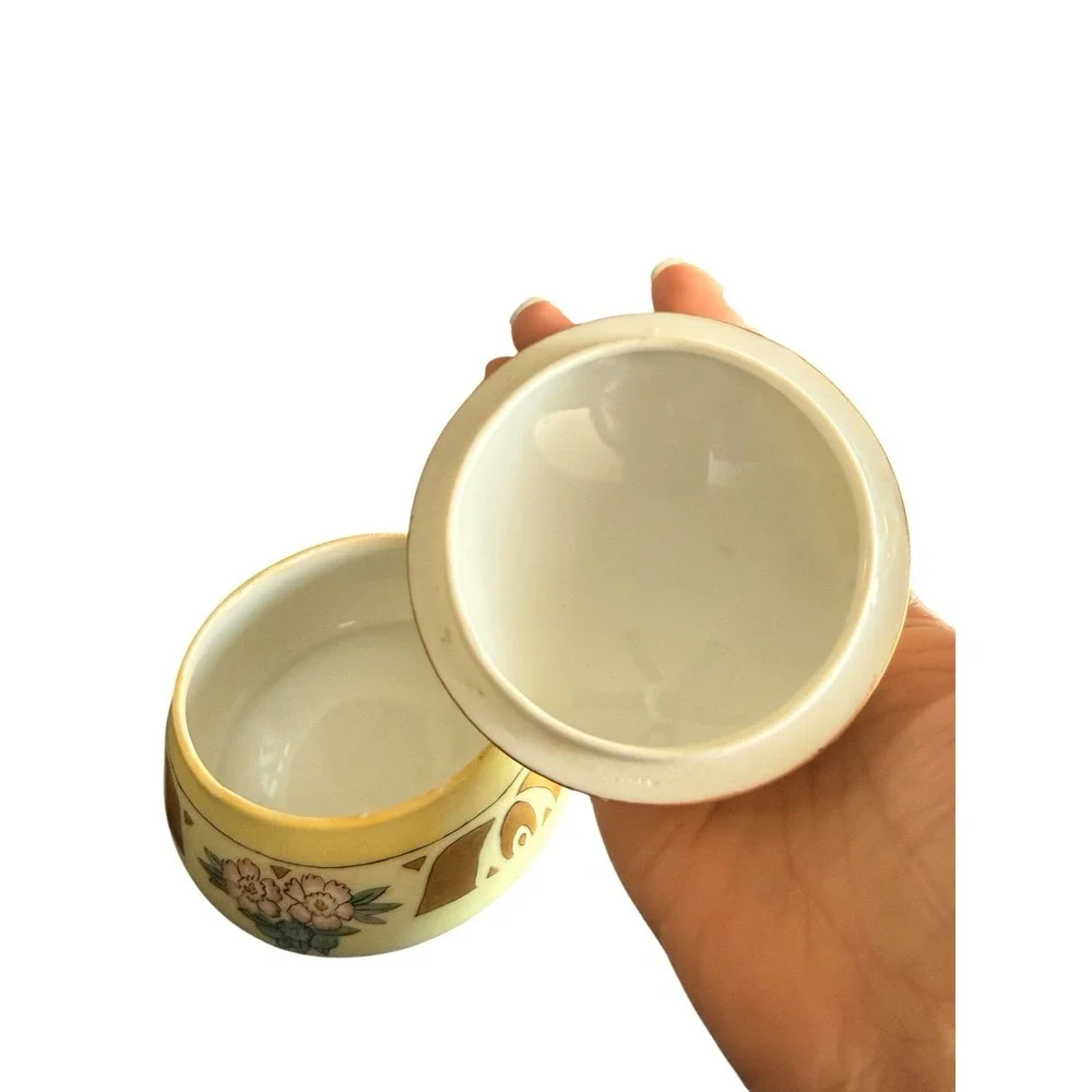 Vtg Vignaud Limoge Porcelain Vanity Tray Dresser Set Gold Floral Art Nouveau